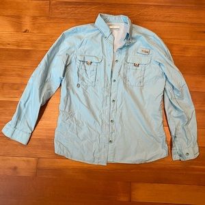 Columbia PFG Tamiami II Shirt - X-Small - Light Blue - UPF 40 Sun Protection